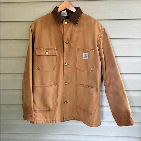 CARHARTT 90s vintage chore coat duck canvas blanket lined Detroit jacket work - Picture 1 of 16